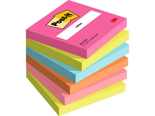 Post-it® Notes Poptimistic Collection 76x76mm, fp om 6 st