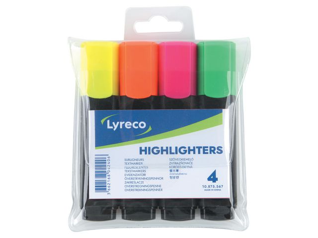Lyreco Överstrykningspenna 2-5mm 4/FP, fp om 4 st