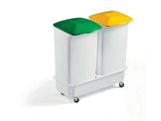 Durable Sorterinsgsvagn DURABIN Kvadrat 40 med vagn, 2x40l, st