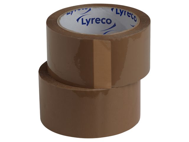 Lyreco Packtejp PP 50mmx100m Brun, fp om 6 st