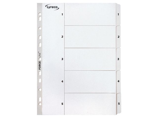 Lyreco Register Mylar A4 1-5 vit, st