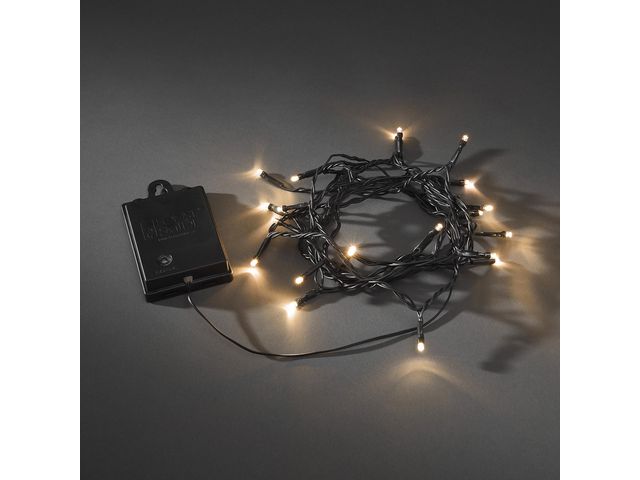 KONSTSMIDE Ljusslinga 20 amber LED 1,9m svart, st