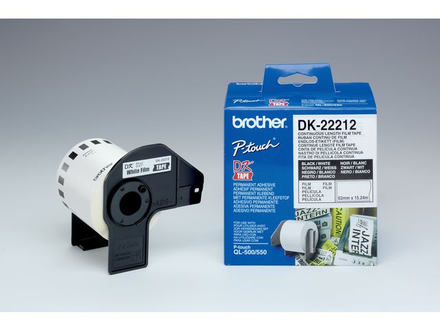Brother Etikett löpande pl 62mmx15,24m, rulle om 15.24 m