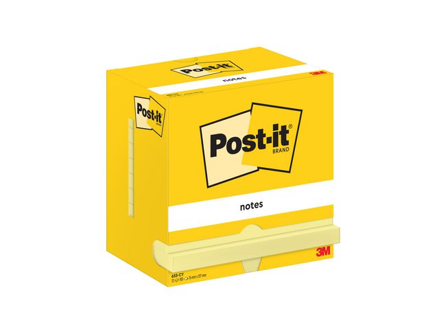 Post-it® Notes 76x127mm gul 12/fp, fp om 12 block