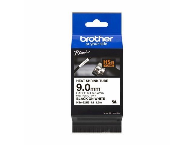 Brother Tape HSE-221E 9mm s/v, st