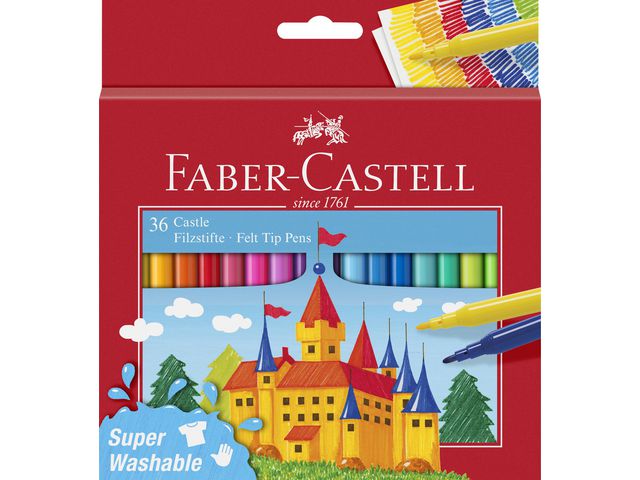 Faber-Castell Fiberpenna Barn sorterade färger, fp om 36 st