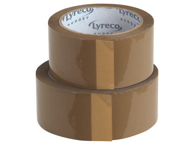 Lyreco Packtejp PP 50mmx100m brun, fp om 6 st
