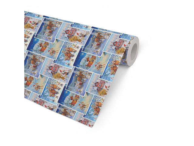 Hedlunds OF SWEDEN Julpapper 57cmx154m Tomtebestyr, rulle om 154 m