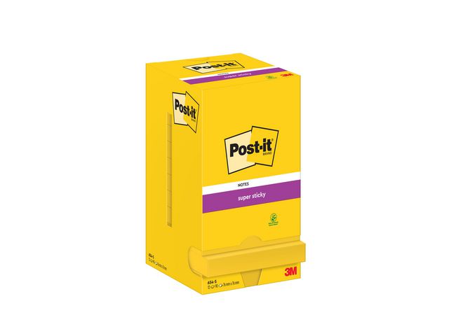Post-it® Notes SS 76x76mm neongul, fp om 12 st