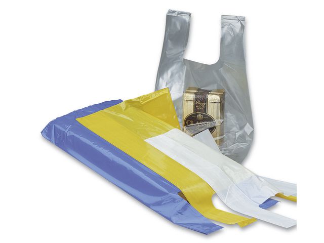 Polynova Shoppingkassar med handtag, 270/150 x 550 mm, vita, fp om 500 st