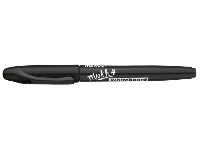 Marvy Whiteboardpenna, MarkIt 4, icke-permanent, alkoholbaserat bläck, 2 mm, mediumspets, svart, st