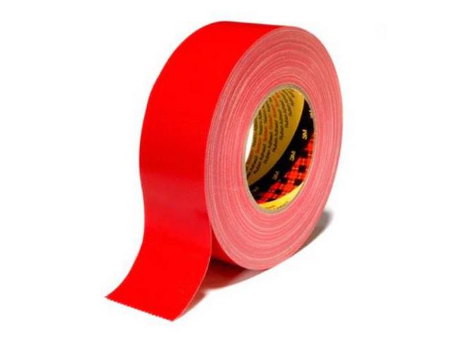 3M™ 389 tygtejp, polyetylen, 50 mm x 50 m, röd, rulle om 50 m