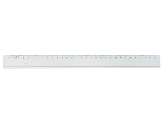 ARDA Linjal 30 cm cm/mm-gradering plast, fp om 10 st
