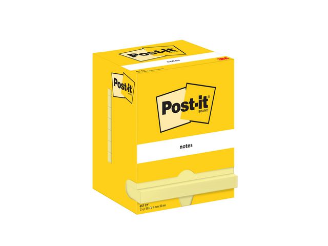 Post-it® Notes 76x102mm gul, fp om 12 st