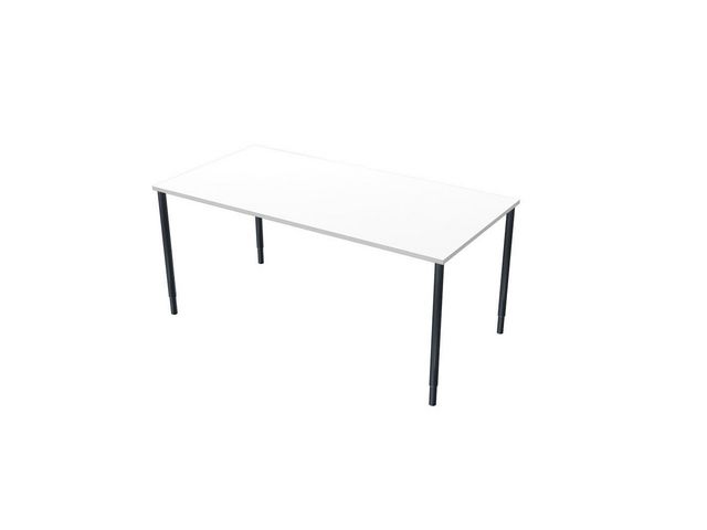 LANAB DESIGN Skrivbord fristående 160x80cm vitlam/svart, st