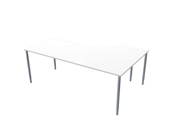 LANAB DESIGN Skrivbord Vänster 200x120cm vitlaminat/grå, st