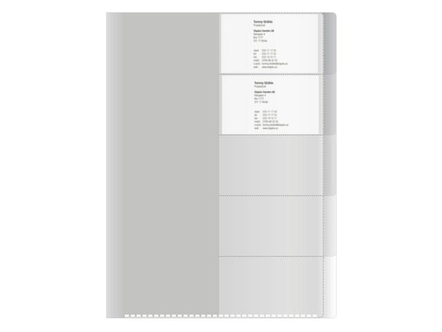 Sorteringsmapp 5-flik A4 polypropylen transparent, st