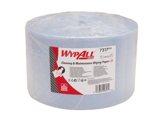 Wypall* Torkrulle L30 2-lagers blå, rulle om 1000 st