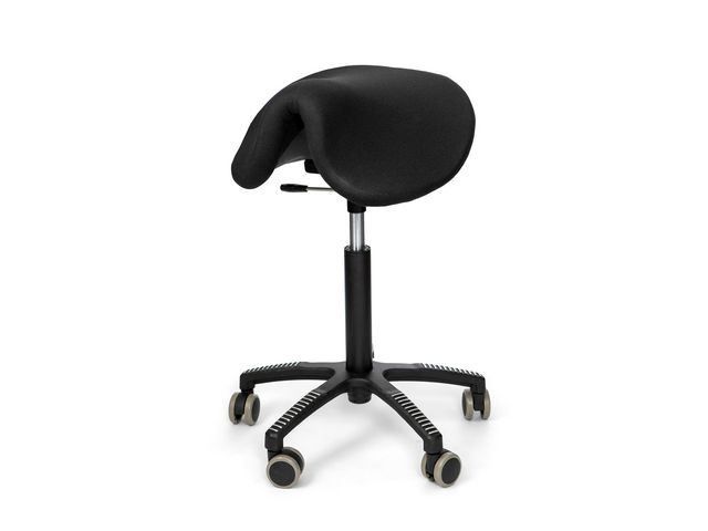 Sadelstol SOFT SWING tyg svart, st