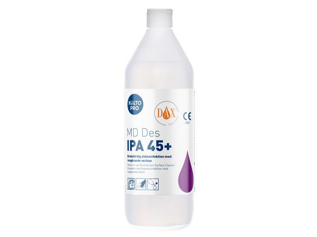 KiiLTO PRO Ytdesinfektion MD IPA 45+ 1l, flaska om 1 l