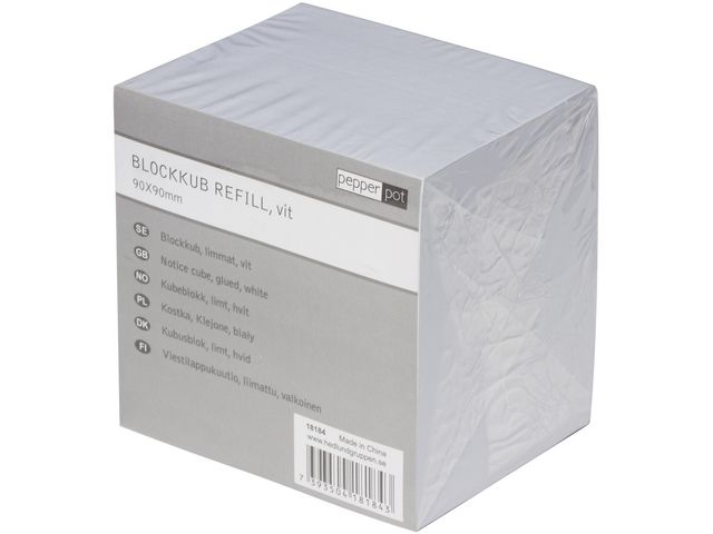 pepper pot Blockkub Pepperpot 90x90mm 850 ark vit, st