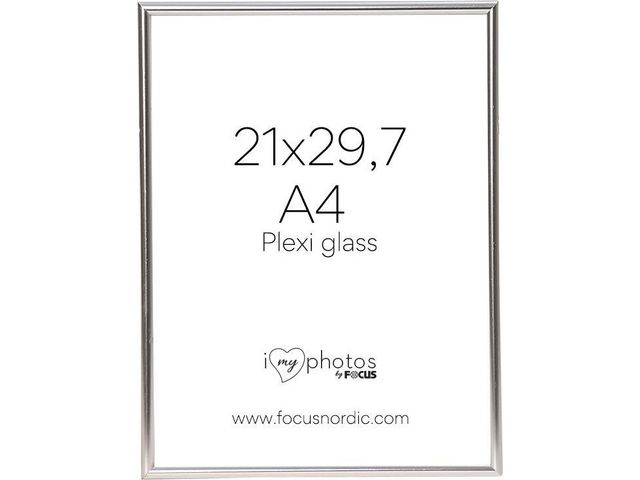 Ram A4 aluminium/plexiglas vit, st