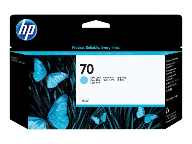 HP Bläckpatron C9390A 70 Ljuscyan, st