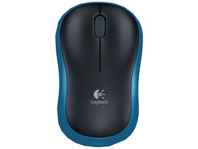 Logitech Mus M185 trådlös blå, st