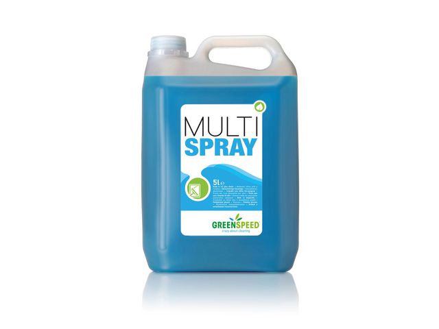 GREENSPEED Fönsterputs, Multispray, citrus, blå vätska, 5l dunk, flaska om 5000 ml