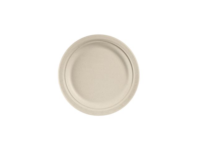 Produktfoto för Tallrik rund 22 cm Bagasse FF naturbrun,50 st/ps - (50 st)