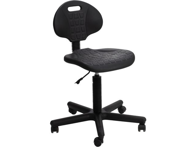 Kontorsstol, plast, svart, st