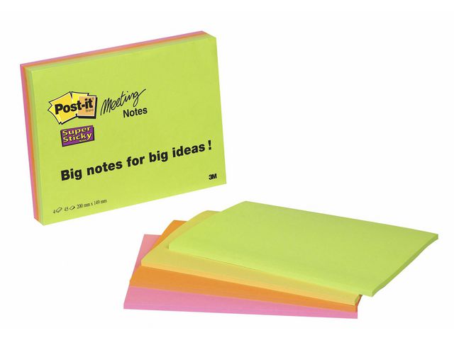Post-it® Notes SS Meeting Notes 149x98mm, block om 45 blad