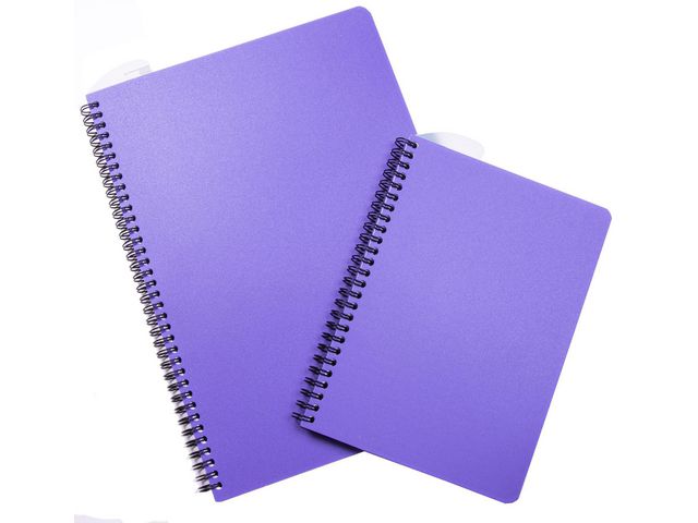 Anteckningsblock PP A4 90blad linjerat lila, st