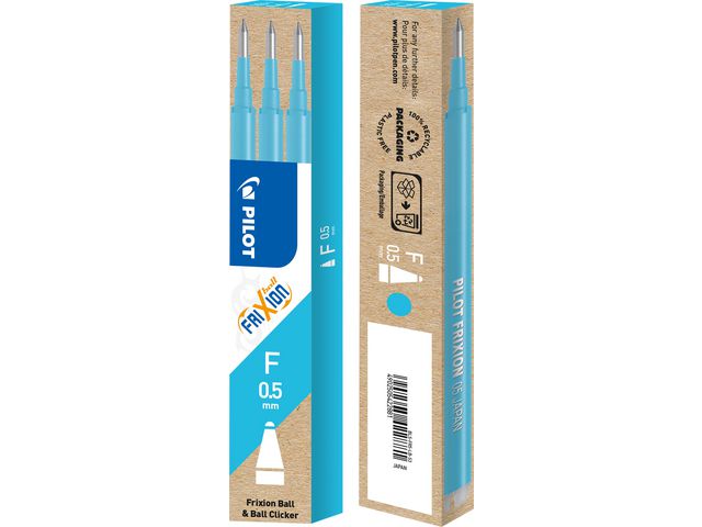 Pilot Refill Frixion 0,5mm lj.blå 3/FP, fp om 3 st