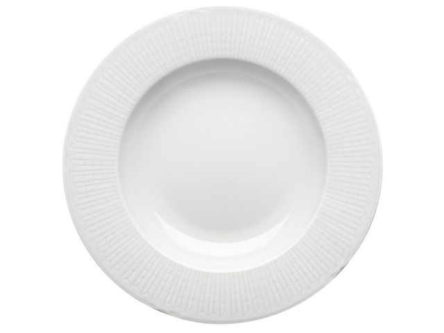Rörstrand Tallrik Swedish Grace djup 25cm snö, st