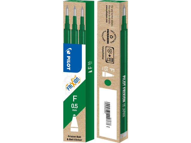 Pilot Refill Frixion 0,5mm grön 3/FP, fp om 3 st