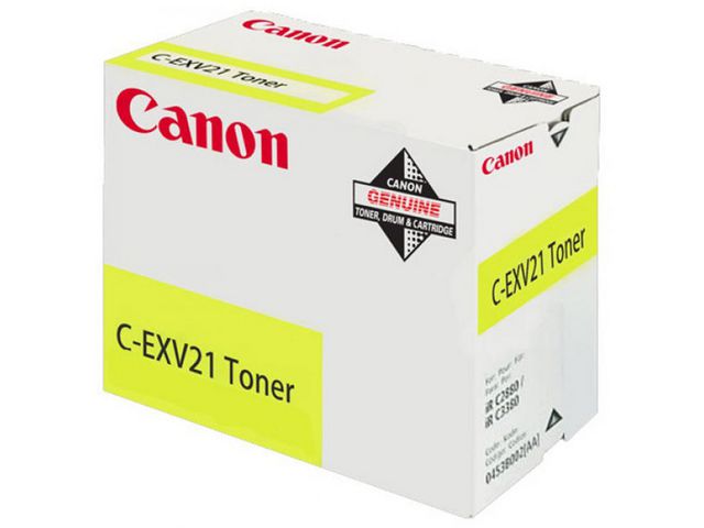 Canon Toner, C-EXV 21, gul, singelförpackning, 0455B002, st