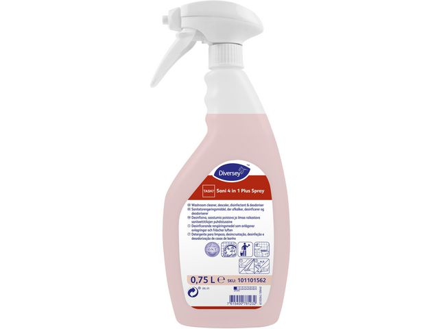 Taski Sanitetsrengöring Sani 4in1+ Spray 750ml, flaska om 750 ml
