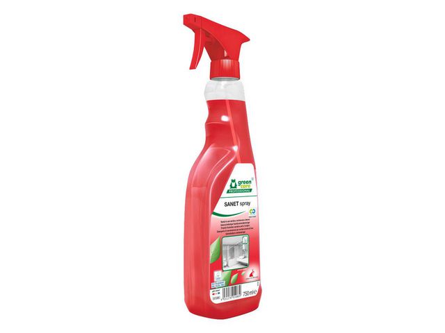 Sanitetsrent SANET sanicid spray 750ml, flaska om 750 ml