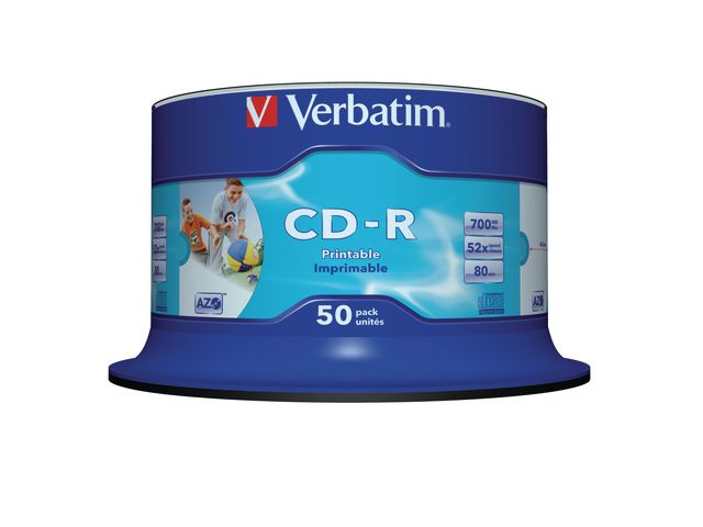Verbatim Azo, tom CD-R, 700 MB/80 min, 52x dataöverföringshastighet, fp om 50 st