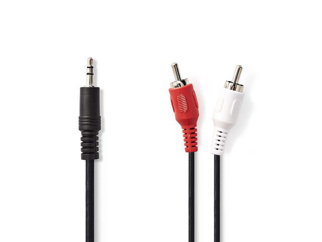 NEDIS Kabel 3,5mm Ha - 2xRCA Ha 5m, st