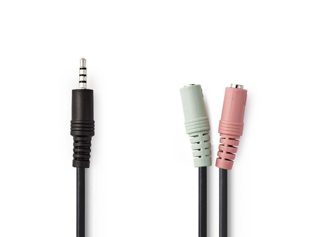 NEDIS Adapter 2x3,5mm Ho - 3,5mm Ha, st