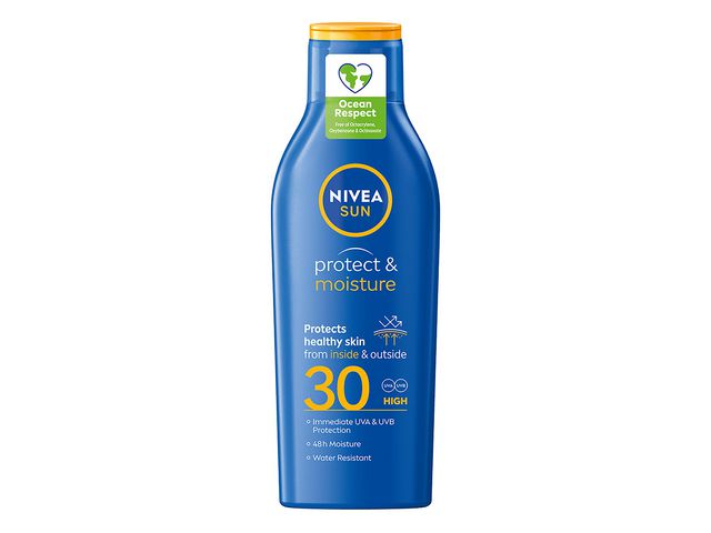 NIVEA Solskyddskräm Protect & Moisture 30 200ml, flaska om 200 ml