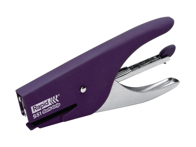 Rapid Häfttång S51 Softgrip mörklila, st