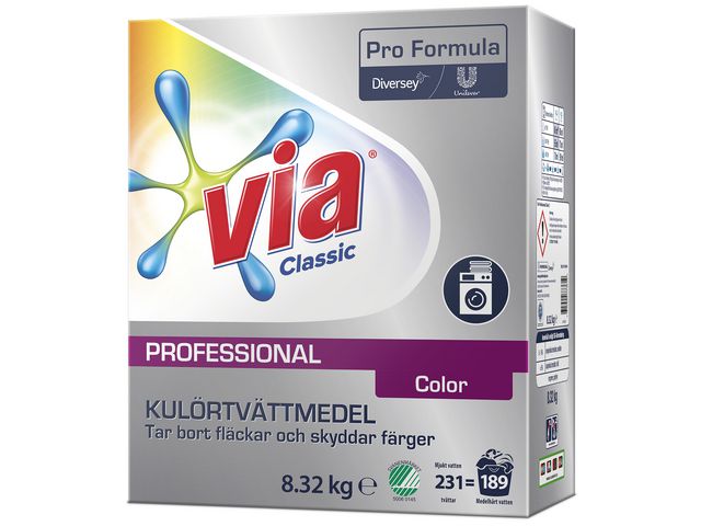 VIA Tvättmedel Pro Formula Color 8,32kg, fp om 8.32 kg
