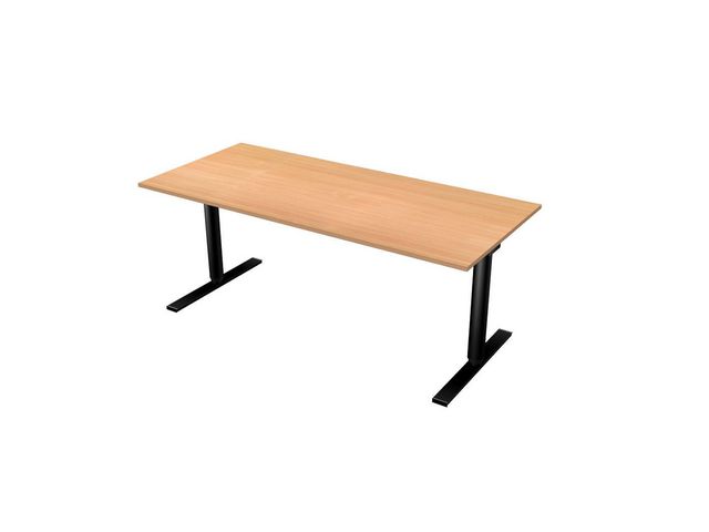 LANAB DESIGN Skrivbord El 180x80cm bokfanér/svart, fp om 2 st