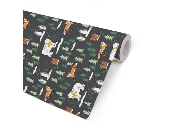 Hedlunds OF SWEDEN Julpapper 57cmx154m Winter Wood, rulle om 154 m