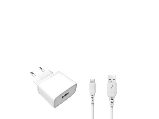 Gear by Carl Douglas Laddare Vägg 1xUSB 1A Lightning 1m, st