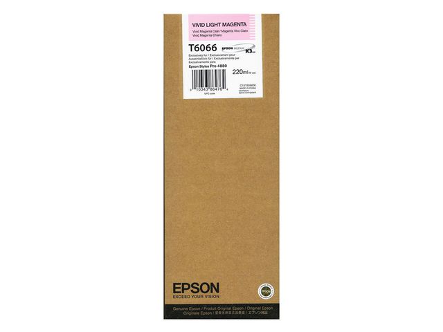 Epson Bläckpatron, T6066, UltraChrome, hög kapacitet, levande ljus magenta, singelförpackning, C13T606600, st