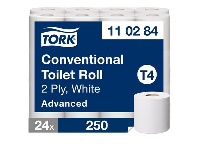 Tork Toalettpapper Advanced T4 2-lag, fp om 24 rullar